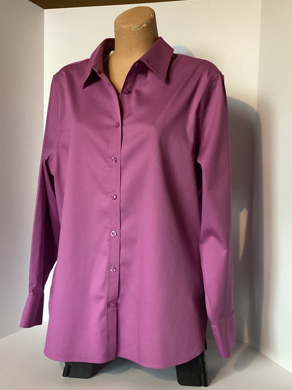 Chico's Plum Button-Front Blouse